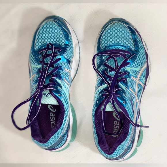 ASICS Sneakers Women's 7 Gel Flux 2 T568Q Running Shoes Blue Athletic Exercise - Picture 3 of 11